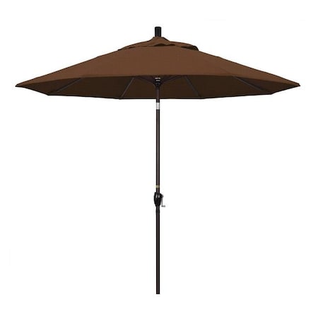 California Umbrella California Umbrella GSPT908117-F71 9 ft. Aluminum Market Umbrella Push Tilt - Bronze-Olefin-Teak GSPT908117-F71